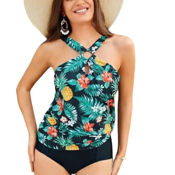 NWT Grace Karin One Piece tropical floral print Swimsuit size large - Picture 5 of 13